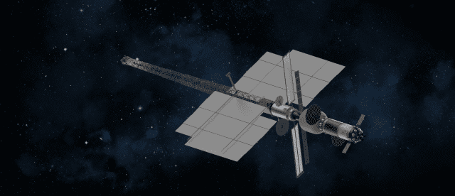 원자력 전기추진(NEP) 시스템이 탑재된 SR-1 프리덤 우주선 (이미지=NASA)