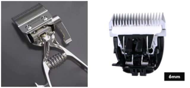 수동 클리퍼(좌), 6mm 클리퍼 날(우). 김민희 트레이너 제공