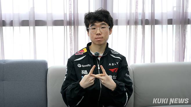 ‘해태’ 신수현이 24일 서울 T1 사옥에서 쿠키뉴스와 인터뷰를 하고 있다. 쿠키뉴스