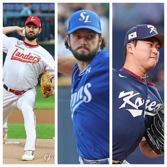 왼쪽부터 앤더슨, 시볼드, 고우석