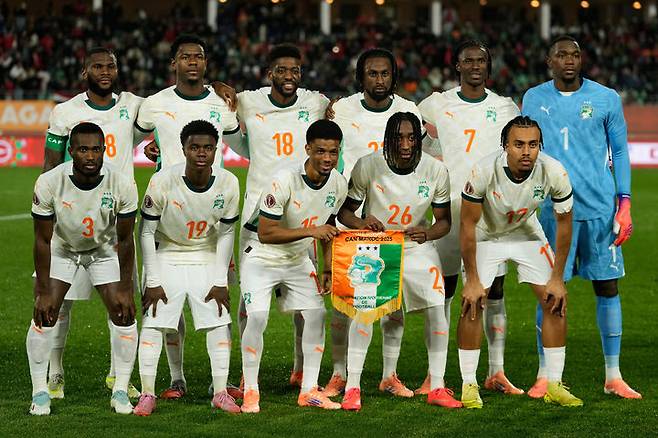 [아가디르=AP/뉴시스] 코트디부아르 축구 대표팀. 2026.01.10.