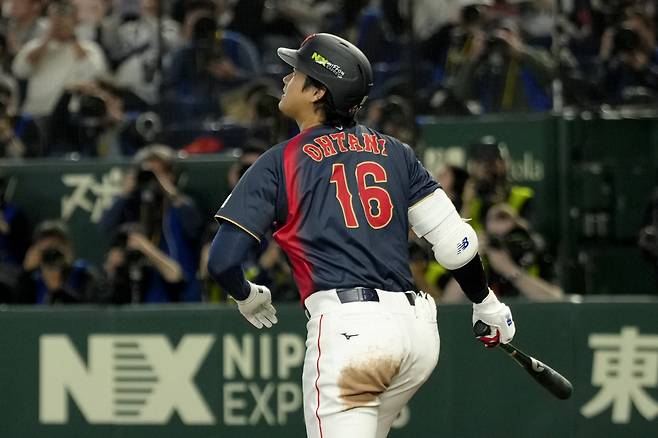 WBC 대만전에서 경기를 뛰고 있는 오타니 쇼헤이. 게티이미지코리아