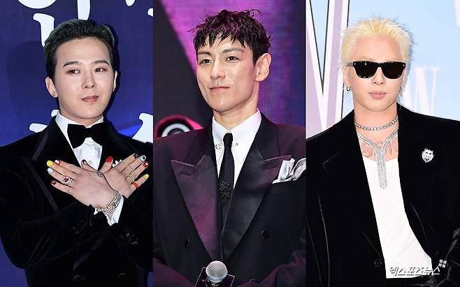 지드래곤, 탑, 태양(왼쪽부터)