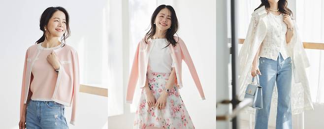 최근 일본에서 런칭한 4050 여성을 위한 패션 브랜드 '&BLOOM'의 의상들.(&BLOOM 제공)
