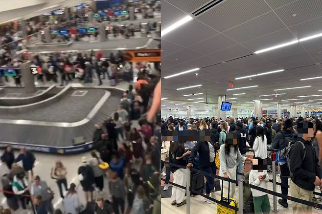 미국 국토안보부(DHS) 부분 셧다운(일시적 업무 중단)이 6주째 이어지며 무급 근무에 버티지 못한 교통안전청(TSA) 직원이 500명 가까이 사직하고 3100명 이상이 결근해 '공항 대란'이 심화되고 있다. /사진=X(엑스, 트위터) 캡처