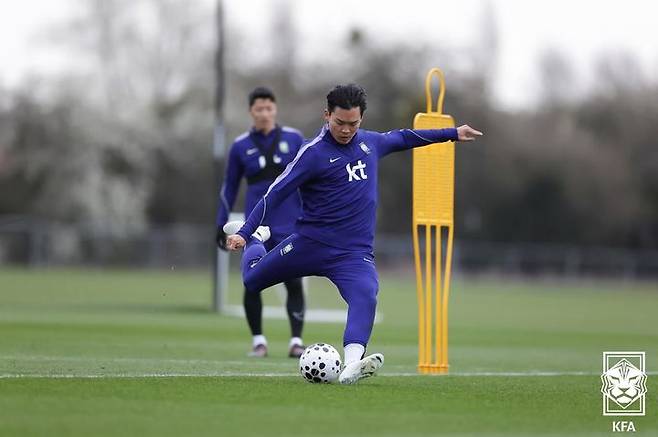 [서울=뉴시스] 한국 축구 국가대표 공격수 오현규. (사진=대한축구협회 제공) *재판매 및 DB 금지