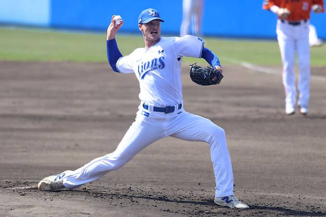 [서울=뉴시스] 프로야구 삼성 라이온즈의 맷 매닝. (사진 = 삼성 라이온즈 제공) *재판매 및 DB 금지