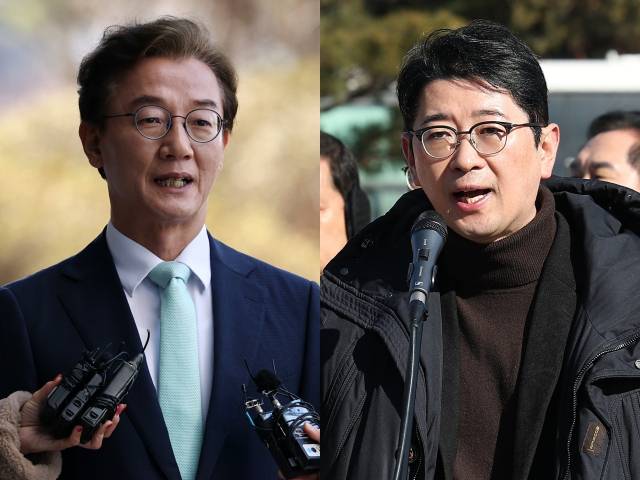 더불어민주당 전재수(왼쪽) 의원과 국민의힘 주진우 의원. 연합뉴스