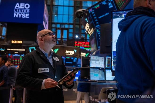 뉴욕증권거래소의 트레이더. 사진=로이터 연합뉴스