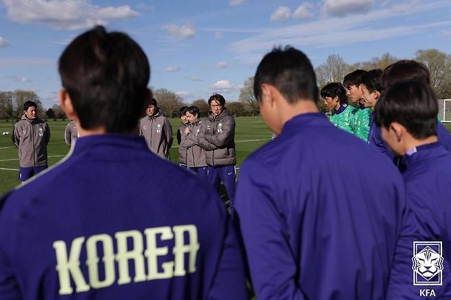 홍명보 감독이 이끄는 축구대표팀이 코트디부아르전을 앞두고 훈련을 하고 있다. (대한축구협회 제공)