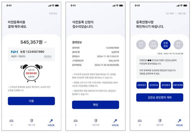 카방에서 진행하는 자동차 명의이전 등록 과정 / 출처=카방