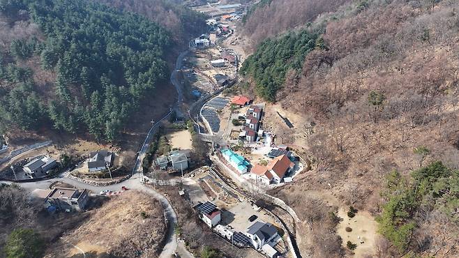 경매에 나온 경기 광주시 퇴촌면의 한 2층 단독주택이 있는 마을. [헤럴드경제DB]