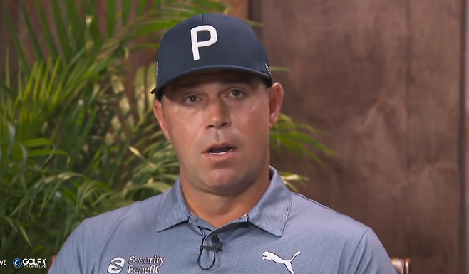 지난 10일 골프 채널 인터뷰에서 외상 후 스트레스 장애(PTSD)를 털어놓는 개리 우들랜드. 골프채널