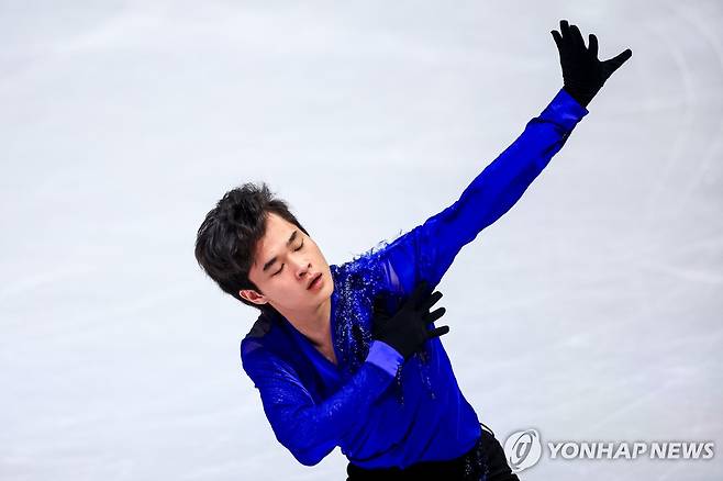 세계선수권대회에서 연기 펼치는 김현겸 [EPA=연합뉴스]
