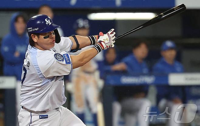 삼성 라이온즈 포수 강민호. 2025.10.13 ⓒ 뉴스1 김진환 기자