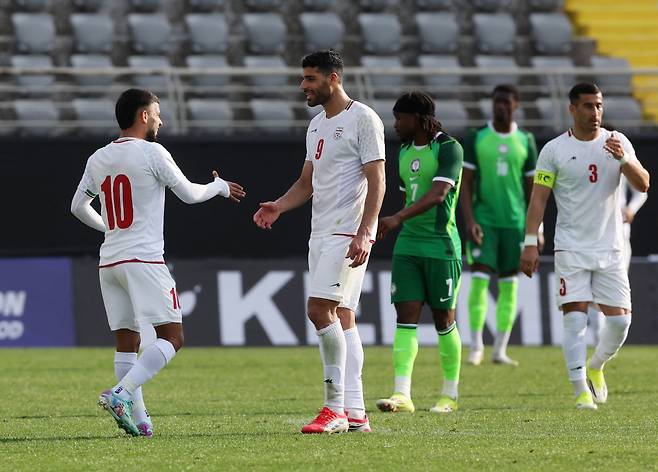 Soccer Football - International Friendly - Iran v Nigeria - Mardan Sports Complex, Antalya, Turkey - March 27, 2026  Iran's Mehdi Taremi celebrates scoring their first goal REUTERS/Umit Bektas







<저작권자(c) 연합뉴스, 무단 전재-재배포, AI 학습 및 활용 금지>
