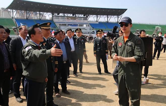 논산딸기축제 KoREx 방위사업존과 항공 전시 / 사진= 논산문화관광재단