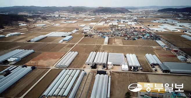 삼성전자가 용인시 처인구 이동·남사읍 일대에 777만㎡ 규모로 조성 예정인 '용인첨단시스템반도체 국가산업단지' 부지 전경. 현재 토지 보상이 43%가 완료됐다. 중부일보DB