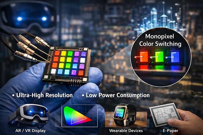 초저전력 모노픽셀 기반 디스플레이(AI 이미지)