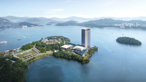 여수 경도 호텔 조감도. 미래에셋자산운용 제공