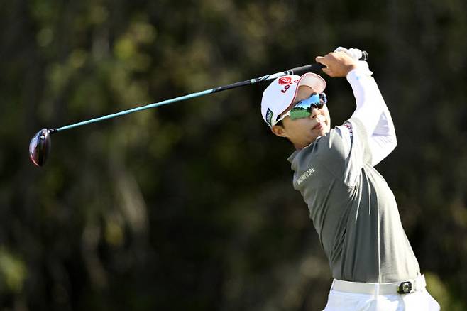 김효주의 드라이버 샷.(사진=AFPBBNews)