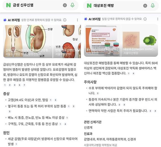 [서울=뉴시스] 건강 주제 AI 브리핑 예시. (사진=네이버 제공) 2026.03.29. photo@newsis.com *재판매 및 DB 금지