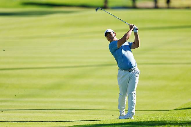 [로스앤젤레스=AP/뉴시스] 미국프로골프(PGA) 투어의 김주형. 2026.02.22.