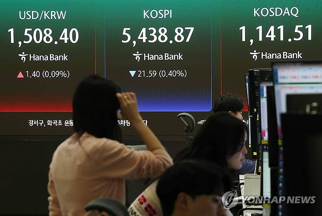 증시 시황 [연합뉴스 자료사진]