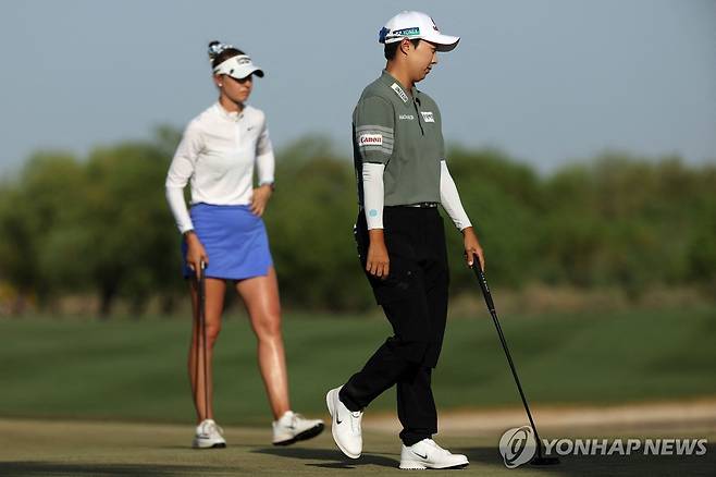 김효주(오른쪽)와 코르다 [AFP=연합뉴스]