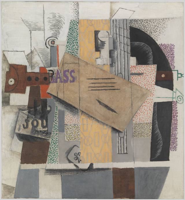 파블로 피카소, 바이올린(The Violin), 1914, 캔버스에 유채, 81×75cm, Collection Centre Pompidou, Paris ©Centre Pompidou, MNAM-CCI/Audrey Laurans/Dist. GrandPalaisRmn ⓒ 2026 - Succession Pablo Picasso - SACK (Korea)