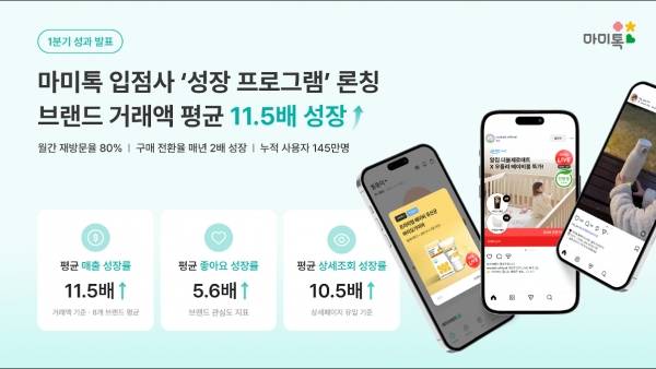 마미톡입점사 성장 프로그램. ⓒ마미톡