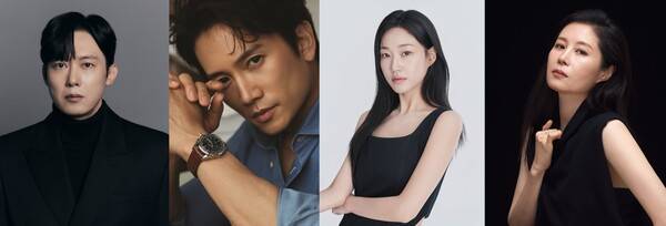 '아파트' 박병은(왼쪽부터) 지성 하윤경 문소리, 사진제공=각 소속사&nbsp;
