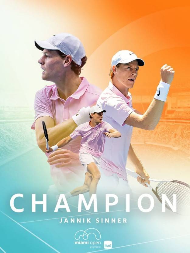 선샤인 더블을 완성한 야닉 시너. 마이애미오픈 SNS
