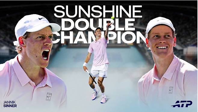선샤인 더블을 달성한 야닉 시너. ATP 투어