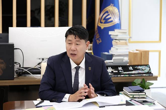 박민원 창원대 총장. 창원대