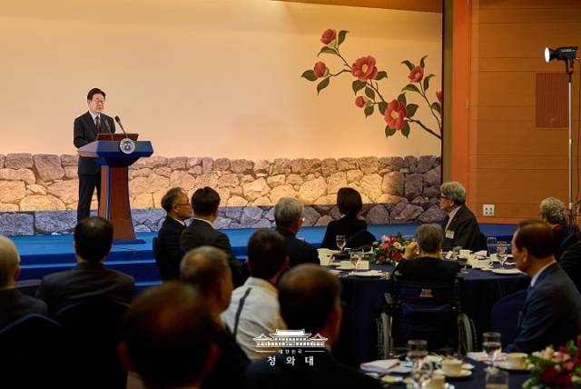 ▲이재명 대통령이 29일 4·3 유족과 오찬 자리에서 발언하고 있다.ⓒ(사진=대한민국 청와대)