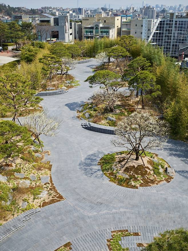 리움미술관 야외 데크 항공 전경 [리움미술관 제공. 재판매 및 DB 금지]