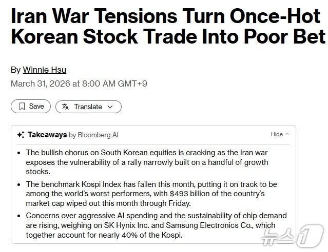 해당 기사 - 블룸버그 갈무리