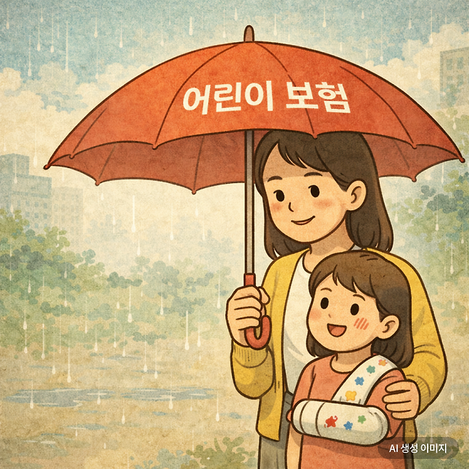 주요 보험사들이 어린이보험 보장 범위를 일상생활 위험까지 확대하고 있다. 챗GPT 생성 이미지
