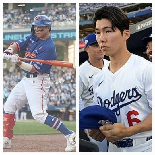 손아섭(왼쪽)과 김헤성