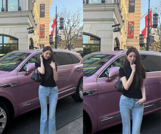 장원영이 일상 속에서 독보적인 비율을 뽐냈다. / 장원영 SNS