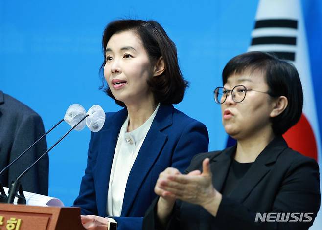 [서울=뉴시스] 고범준 기자 = 정원오 더불어민주당 서울시장 예비후보 측 박경미 대변인. 2026.03.31. bjko@newsis.com