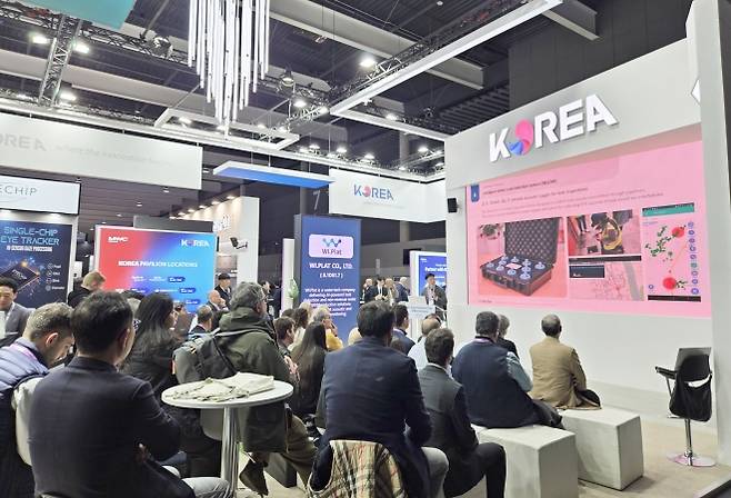 대한무역투자진흥공사(코트라)가 지난 2일부터 5일(현지시간)까지 스페인 바르셀로나에서 열린 ‘모바일 월드 콩그레스(MWC) 2026’에 참가해 통합한국관을 열고 ‘K혁신데이’라는 이름으로 기업설명회를 진행하고 있다. 대한무역투자진흥공사 제공