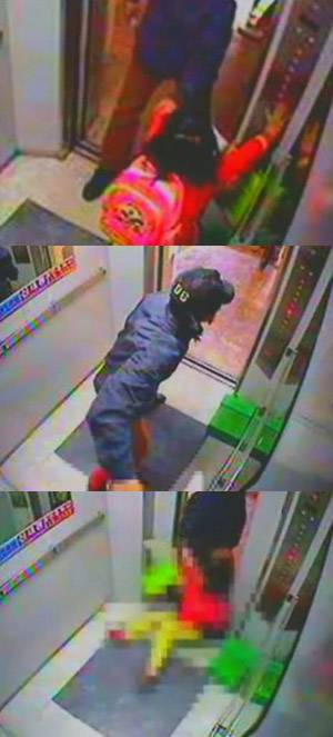 일산 초등생 납치미수 사건 현장 CC(폐쇄회로)TV 갈무리