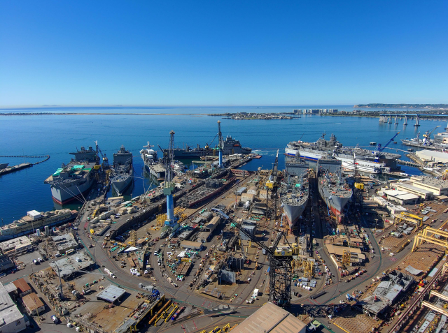 미국 캘리포니아 샌디에이고에 위치한 나스코 조선소 전경 [사진=삼성중공업]