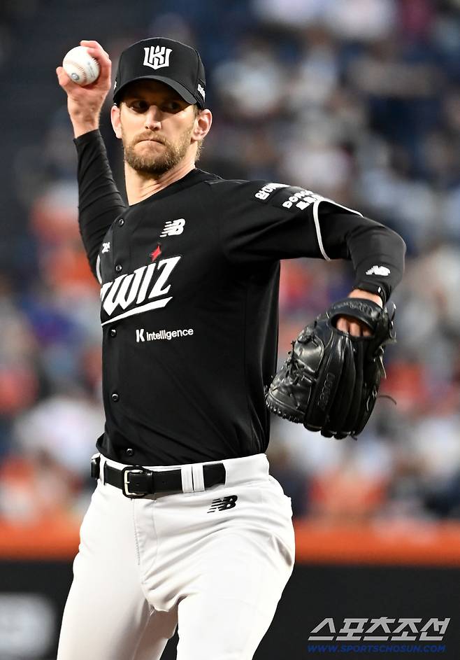 31일 대전한화생명볼파크에서 열린 KT와 한화의 경기. KT 선발투수 보쉴리가 역투하고 있다. 대전=허상욱 기자wook@sportschosun.com/2026.03.31/