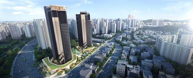 조합원들은 삼성물산과 빠른 재건축을 원해 조합장 해임에 반대한 것으로 분석된다. 이번 해임총회를 주도했던 조합 이사 일동은 사퇴했다. 조합은 신규 집행부를 꾸릴 예정이다. 사진은 '래미안 패러피크 반포' 조감도. /삼성물산