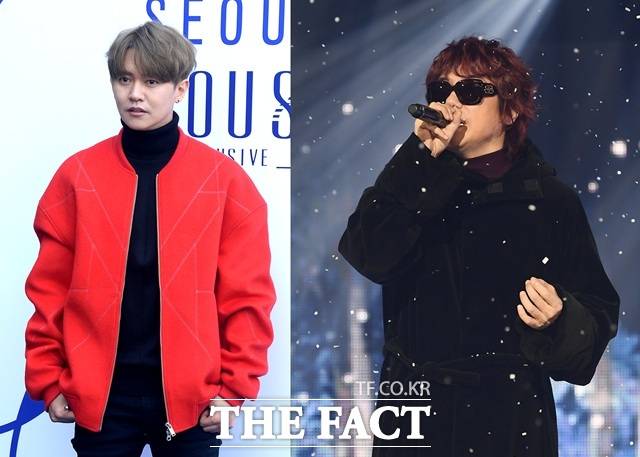 가수 강균성(왼쪽)과 김장훈이 'Honey'를 듀엣 버전으로 리메이크해 정식 발매한다./더팩트DB