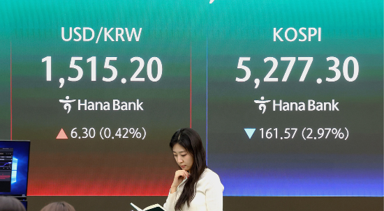 서울 중구 하나은행 딜링룸 현황판. (사진=뉴스1)