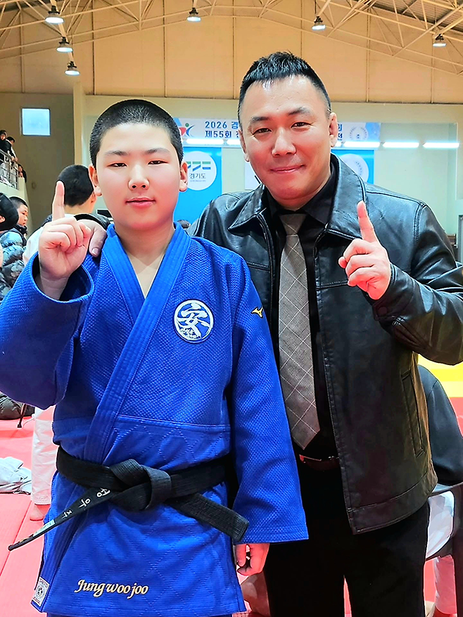 안철웅 유도관 정우주는 2026 경기도교육감배 유도대회 우승으로 제55회 전국소년체육대회 최종 선발전을 통과했다. 제54회 춘계 전국 초중고등학교 유도연맹전 동메달리스트이기도 하다. 사진@cheolwoong_an